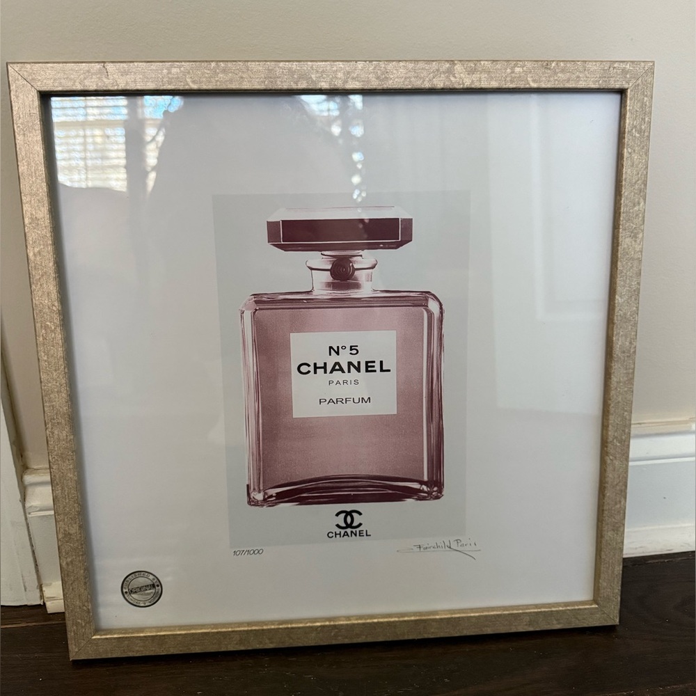 Framed Sunday ‘B’ Morning Fairchild Paris Chanel Print 17x17